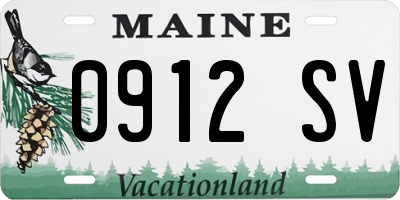ME license plate 0912SV