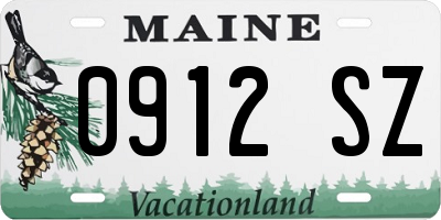 ME license plate 0912SZ