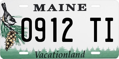 ME license plate 0912TI