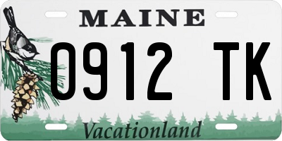 ME license plate 0912TK