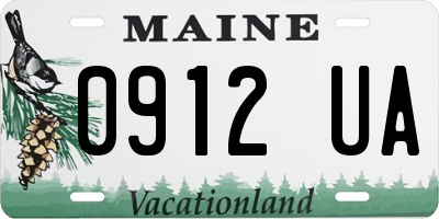 ME license plate 0912UA