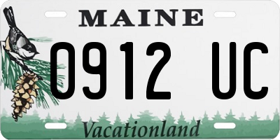 ME license plate 0912UC