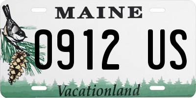 ME license plate 0912US