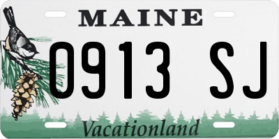 ME license plate 0913SJ