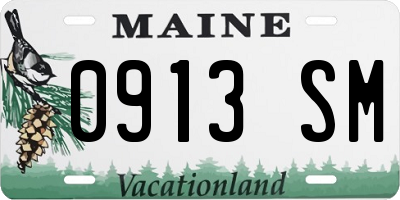ME license plate 0913SM