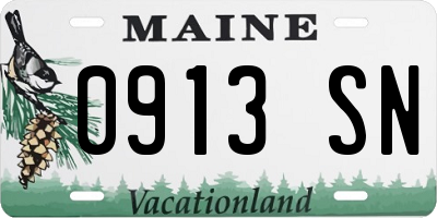 ME license plate 0913SN