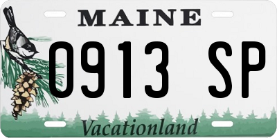ME license plate 0913SP