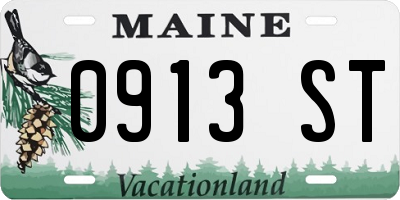 ME license plate 0913ST