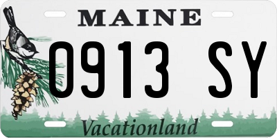 ME license plate 0913SY