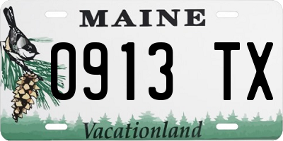 ME license plate 0913TX