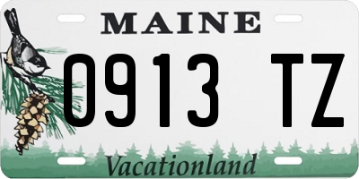 ME license plate 0913TZ