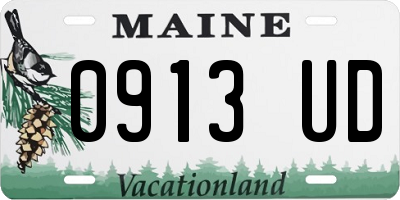 ME license plate 0913UD