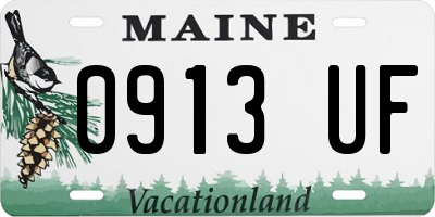 ME license plate 0913UF