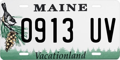 ME license plate 0913UV