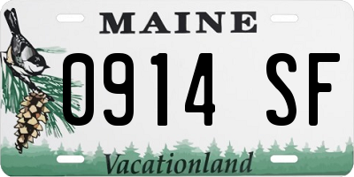 ME license plate 0914SF