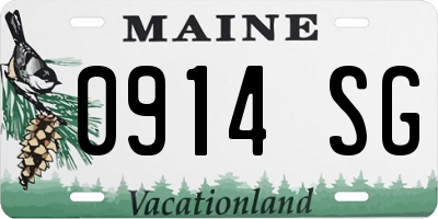 ME license plate 0914SG