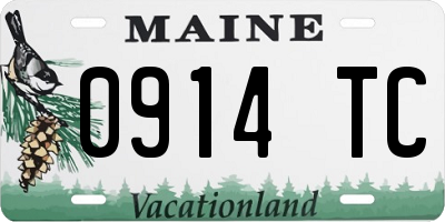 ME license plate 0914TC