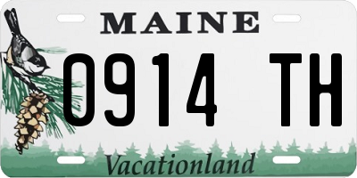 ME license plate 0914TH