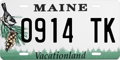 ME license plate 0914TK