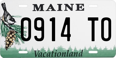ME license plate 0914TO
