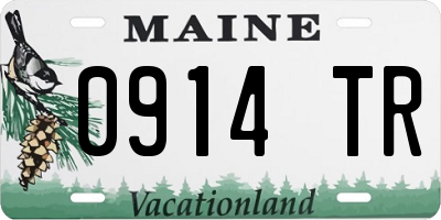 ME license plate 0914TR