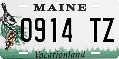 ME license plate 0914TZ