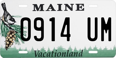 ME license plate 0914UM
