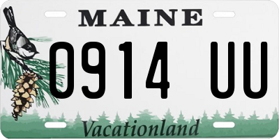 ME license plate 0914UU