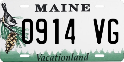 ME license plate 0914VG