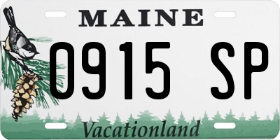 ME license plate 0915SP