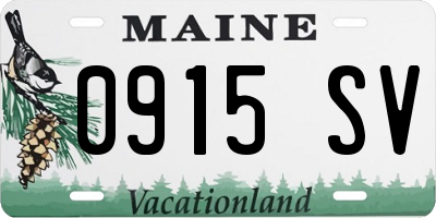 ME license plate 0915SV