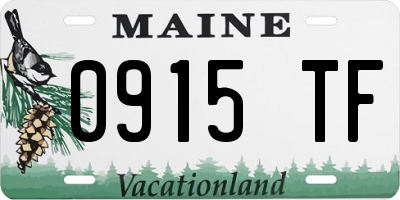 ME license plate 0915TF