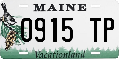ME license plate 0915TP
