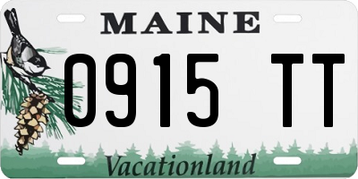 ME license plate 0915TT