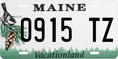 ME license plate 0915TZ