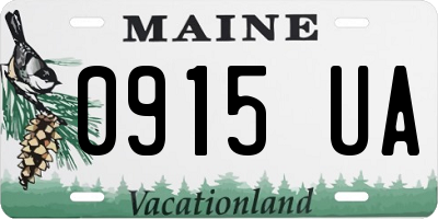 ME license plate 0915UA