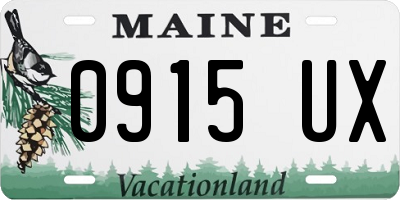 ME license plate 0915UX