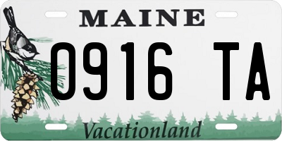 ME license plate 0916TA