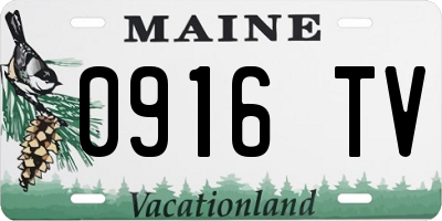 ME license plate 0916TV
