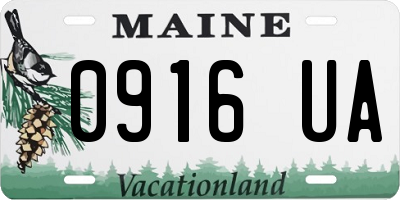 ME license plate 0916UA