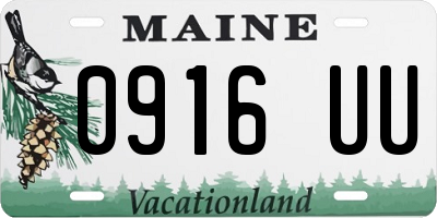 ME license plate 0916UU