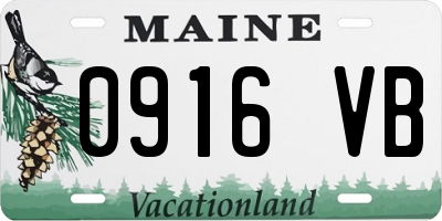 ME license plate 0916VB