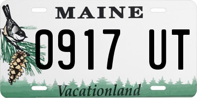 ME license plate 0917UT