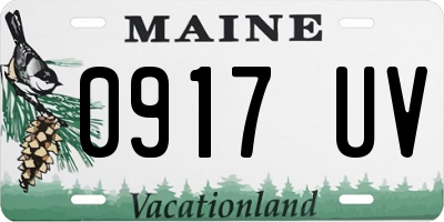 ME license plate 0917UV