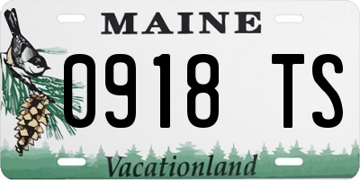 ME license plate 0918TS