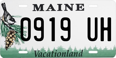 ME license plate 0919UH
