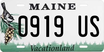 ME license plate 0919US