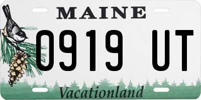 ME license plate 0919UT