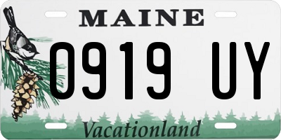 ME license plate 0919UY