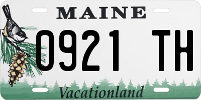 ME license plate 0921TH